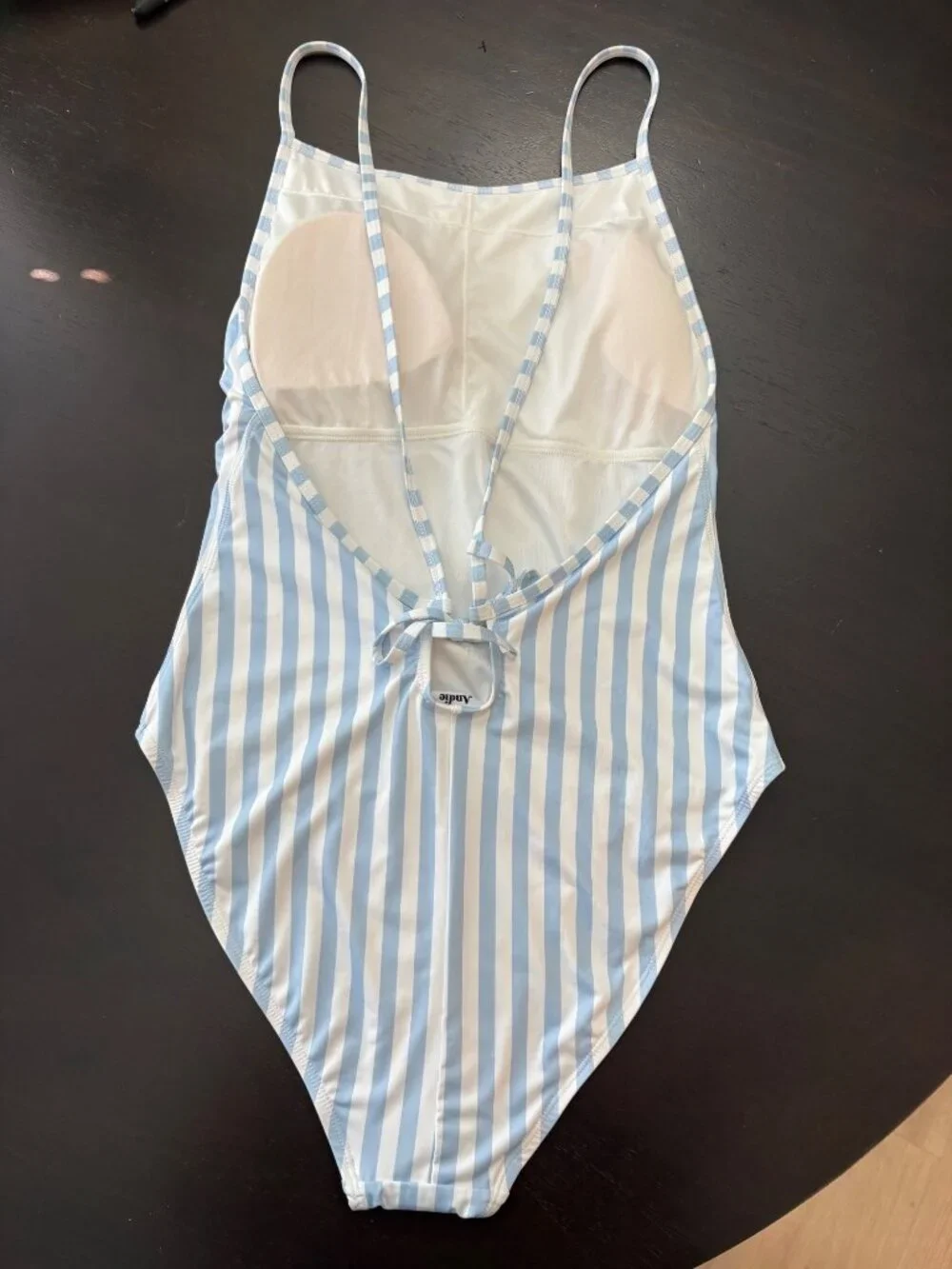 NEW Andie the Paloma One-Piece Open-Back Blue-Stripe Swimsuit XL Vacation Beach